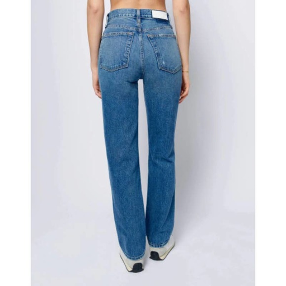 NWT Re/Done 90's High Rise Loose Jeans Washed Indigo with Rips Size 29 - Picture 2 of 6